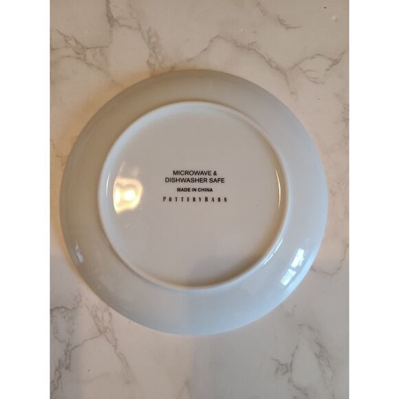 Pottery Barn 12 Days Of Christmas Dessert Plate, 7 Swans A-Swimming, Day 7 EUC - Picture 4 of 4